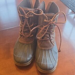 Sperry Syren Gulf Duck Boots, Dark Brown, Winter and Rain Boots